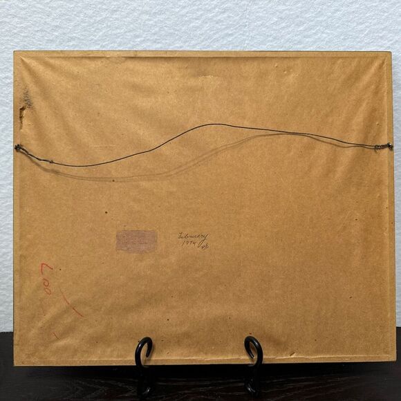 watercolor painting Signed W.H. Hinton 16.75"x13.75" With Frame. - Picture 6 of 10